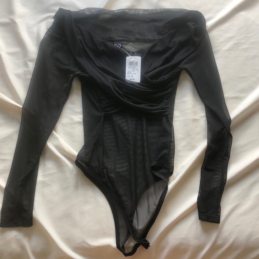 Windsor black mesh bodysuit